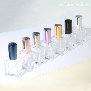 10ml Square Round Shape Transparent Clear Frosted Atomizer <b>Small</b> Mini Empty 10ml Glass Spray Perfume Bottle With Spray Bottle - Product Image 3