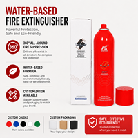 Extincteur portable à base d'eau 500ML Non toxique Extinction à 360° Utilisation automobile et domestique Rouge Noir Bleu
