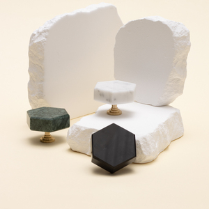 Natural <strong>Brass</strong> Drawer Pull Handle <strong>Knob</strong> Bedroom Furniture Kitchen Cabinets Tray Boxes Marble White Green Stone Terrazzo Finish - Product Image 3