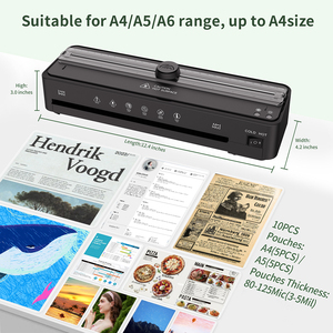 Fnl010 văn phòng và trường học Nguồn cung cấp nhiệt nóng lạnh Laminator <span class=keywords><strong>A4</strong></span> A5 giấy ảnh cán Máy Set với Pouch - Product Image 3