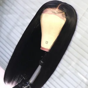 Ms Mary Lace Front Human Hair Wigs、Straight Pre Plucked Hairline 8-26 Inch 13 × 4 Brazilian Remy Human Hair Lace Front Wigs