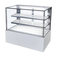 Vitrine réfrigérée pour gâteaux en marbre et verre trempé, sur pied, avec refroidissement par compresseur, pour boulangeries et pâtisseries