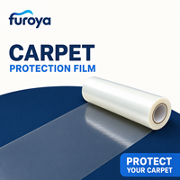 Film de protection de moquette souple PE haute brillance avec logo pour la rénovation commerciale et les projets intérieurs de grande envergure