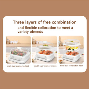 Thực phẩm điện hấp đa chức năng hấp điện với hơi nước nhanh, Surround sưởi ấm hẹn giờ và công suất lớn - Product Image 2