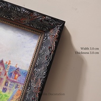 Peintures de paysages européens, fleurs, art mural vintage, cadre en bois, décoration murale de luxe pour mariage, toile, décoration intérieure