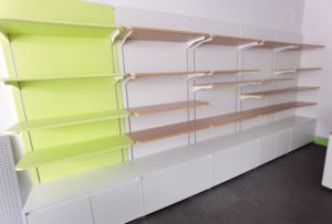 رفوف حائط خشبية لسوبر ماركت الجندول مع زجاج أو رفوف سوبر ماركت - Product Image 5