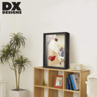 Cadre en bois profond pour photos et souvenirs 8x8 8x10 10x10 12x16 pouces – Idéal pour diplômes, fleurs séchées, photos et objets précieux
