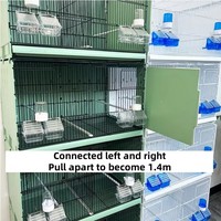 Cage d'élevage pour oiseaux, cage à perroquets naturelle, grande cage en métal moderne, cage à canaris multicouche pliable, cage d'élevage pour animaux de compagnie, plateau en plastique pour oiseaux