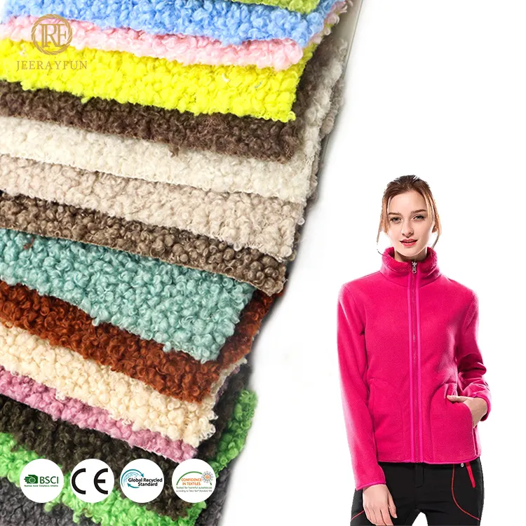 Hot sale Wholesale Ready Stocks 100% knitted polyester fleece fabric with good quality for garment