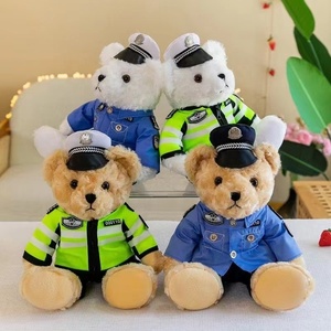 Ours en peluche en gros avec <span class=keywords><strong>uniforme</strong></span> personnalisé, ours de sécurité en peluche, fournisseur OEM - Product Image 5