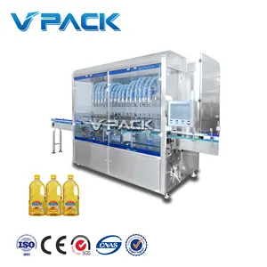 Automatic bottled oil filling packing line cooking edible oil filler machine Automatic Oil Bottle Labeling and Packing machine
