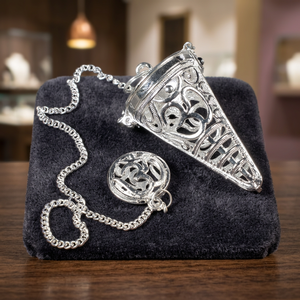 Péndulo de Metal con Incrustaciones de Ágata y Grabado Om, Nuevo Diseño, Superventas, para Feng Shui, Decoración del Hogar y Amor - Product Image 2