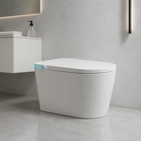 WC intelligent avec bidet électrique, siège chauffant, chasse d'eau automatique et télécommande