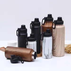 Бесплатный образец, оптовая продажа, изолированная дорожная Вакуумная бутылка для воды из нержавеющей стали с широким горлом, высокое качество