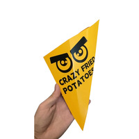 Pequeña comodidad moderna útil barato personalizado impreso comida cono caja de embalaje Chip para llevar