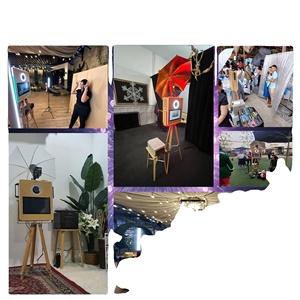 ตู้โชว์ภาพถ่ายไม้แบบมีขาตั้งระบบอัตโนมัติสไตล์วินเทจแบบย้อนยุคพร้อมเครื่องพิมพ์และกล้อง - Product Image 3