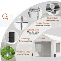 Abri de voiture multifonctionnel grand format, résistant aux intempéries, portable, pour une seule voiture, imperméable, anti-neige, facile à installer