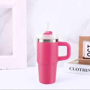 Car Travel Handle 14oz Tumbler <b>Mug</b> Vacuum Insulated Double Wall Stainless Steel Lid Straw Included - Product Image 3