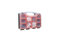 Kit d'assortiment de 148 vis autoperceuses et chevilles murales en plastique, multi-tailles, quincaillerie de fixation pour la construction domestique, OEM, garantie 1 an
