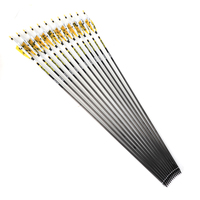 6-12pcs Colonne Vertébrale 350 400 500 600 700 800 Carbone Pur Flèche ID 6.2mm Arc Tir À L'arc Chasse Tir