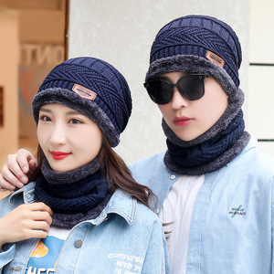 Gorros de lana de Coral para <span class=keywords><strong>hombre</strong></span>, conjunto de <span class=keywords><strong>bufanda</strong></span>, cálido y transpirable, de punto, a la moda, Unisex, gorros de punto, <span class=keywords><strong>gorro</strong></span> - Product Image 4