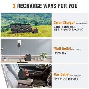 Station d'alimentation portable à énergie <span class=keywords><strong>solaire</strong></span> 146Wh/39600mAh avec onduleur AC (110V/100W) <span class=keywords><strong>pour</strong></span> smartphone, iPad, tablette, ordinateur portable, ventilateur, mini-réfrigérateur - Product Image 5