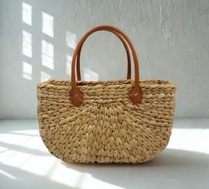 Sac en jacinthe d'eau multi-usages, léger et souple, pour le linge, le shopping, le rangement, tissé naturellement, exportation mondiale, vente en gros - Product Image 1