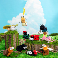 Jouets en peluche insectes, animaux simulés : Moustique, Mantis, Coccinelle à sept points, Fourmi, Araignée, Luciole – Peluches ultra-douces