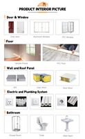 Maison de conteneur pliable de 20 pieds, Philippines, villa, maison mobile, prête à vivre, maisons préfabriquées, mini-maisons