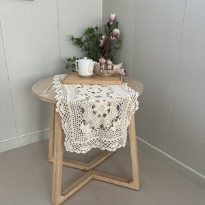 Nappe de table artisanale style crochet floral, largeur 40, style rétro nordique, pour tournages de films et de séries télévisées, petite et fraîche, pour TV - Product Image 2