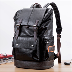 Mochila de Cuero PU de Lujo para Hombre, Estilo Nuevo, Versión Coreana, Bolso de Viaje de Moda con Cierre de Cremallera, Patrón de Letras, Marca Viki, Grande - Product Image 3