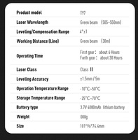 Niveau laser professionnel 3D à 8, 12 ou 16 lignes, faisceau vert 360°, auto-nivelant, précision 3 mm/10 m, qualité industrielle et DIY, T97