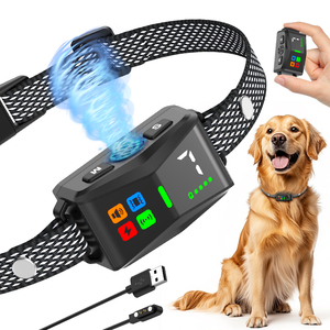 Venta al por mayor ultrasónico personalizado perro dispositivo antiladridos vibración descarga eléctrica dejar de ladrar <span class=keywords><strong>collar</strong></span> de entrenamiento con sensores duales - Product Image 1