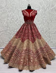 Lehenga Choli เสื้อผ้าอินเดียแบบดั้งเดิมความยาวถึงพื้นดีไซน์ทันสมัย - Product Image 2