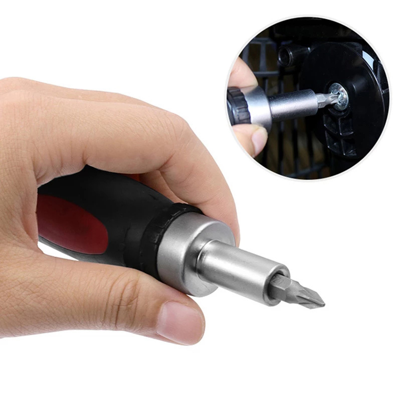 Mini Clé à Cliquet 1/4 Avec Embout 6,35 – Petit Format, Super Pratique Pour Les Vis Et écrous En Tout Genre