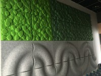 Panneaux acoustiques en feutre 3D aux couleurs et motifs personnalisés pour un traitement mural créatif
