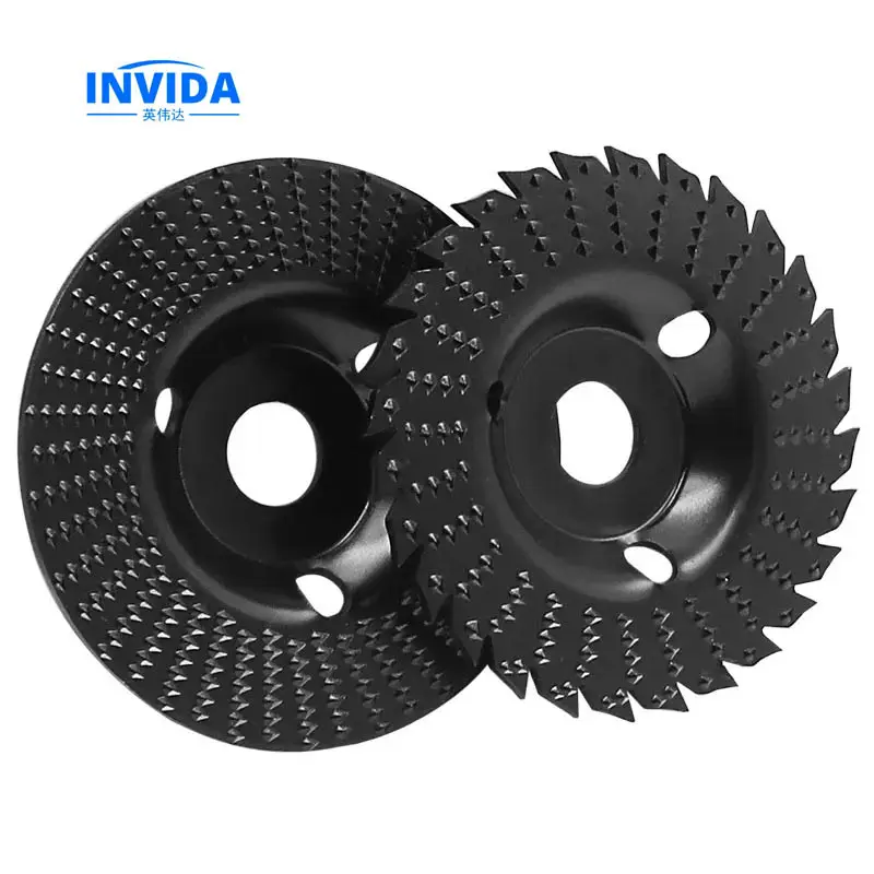 IVD-1252 125mm Turbo çay tepsisi elmas ahşap oyma disk ağaç İşleme taşlama parlatma tekerleği aracı