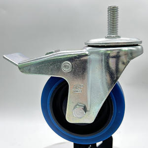 VIMA Großhandels preis 4 Zoll Lenk rolle Gewinde drehbar TPR und PP Hoch leistungs last kapazität 100kg Industrie rolle für Wagen - Product Image 3