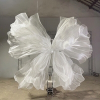 Organza plissé multicolore nacré pour centres de table de mariage, tissu de décoration DIY pour mariage