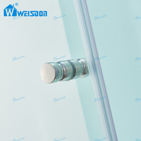 Nouveau produit Porte de douche pivotante en aluminium et acier inoxydable Salle de douche carrée en verre trempé sans cadre