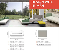 Ensemble de canapés de réception en tissu durable, mobilier de bureau commercial moderne pour hall d'hôtel