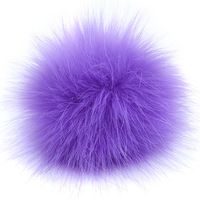 Pompon de 10 cm pour bonnet avec boucles élastiques, cordon, bouton, épingle, jouets pour animaux de compagnie, pompon coloré et moelleux en fausse fourrure de renard, boules de fausse fourrure