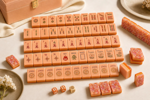Jeu de Mahjong américain de 166 tuiles en acrylique gravé, personnalisable avec étiquette privée, fabricant - Product Image 6