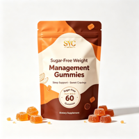 Gummies SYC BIO sans sucre pour la gestion du poids, 60 unités, avec mélatonine et L-théanine pour le soutien du sommeil, à base de plantes, pour la santé quotidienne
