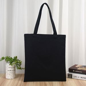 Sac fourre-tout en toile de coton écologique réutilisable avec logo personnalisé imprimé, motif lettres, fermeture éclair, poignée renforcée extra large - Product Image 4