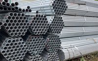 Tuyau d'acier rond prégalvanisé non allié DX51D Z40-275g/m² / AZ30-AZ40, mini-éclaté, chromé, légèrement huilé, laminé à froid
