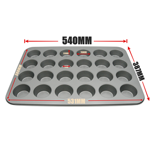 Moule à muffins jumbo 24 cavités, revêtement antiadhésif durable, sans PFAS. Assortiment de moules à muffins et à cupcakes - Product Image 4