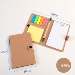 Ensemble de blocs-notes adhésifs minimalistes en papier, cadeau d'affaires, bloc-notes avec index colorés - Product Image 4