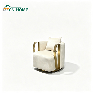 Poltrona Girevole a 360° in Tessuto, Moderna <span class=keywords><strong>e</strong></span> Lussuosa, per Arredamento Soggiorno 2026 - Product Image 1