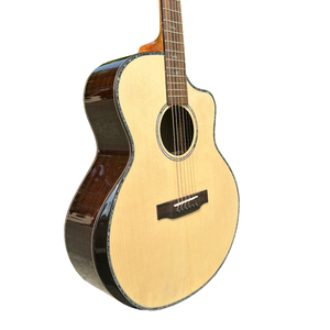 <span class=keywords><strong>Guitare</strong></span> acoustique Jumbo Fingerstyle Aiersi de 41 pouces avec table en épicéa massif et corps en palissandre, avec accoudoir et cutaway, à vendre - Product Image 3